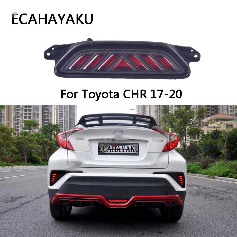 ECAHAYAKU 1 шт. задний бампер противотуманный светильник для Toyota CHR C HR 2017 2018 2019 2020