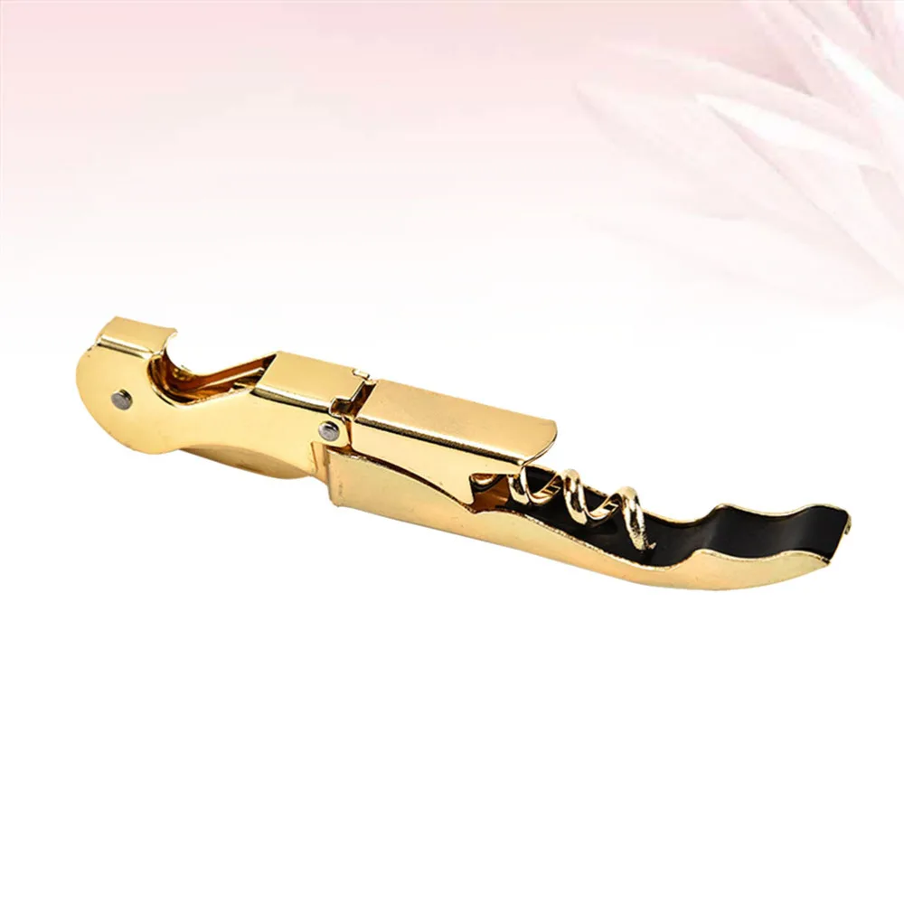 

Multifunctional Stainless Steel Cork Remover Portable Bottle Opener (Golden)