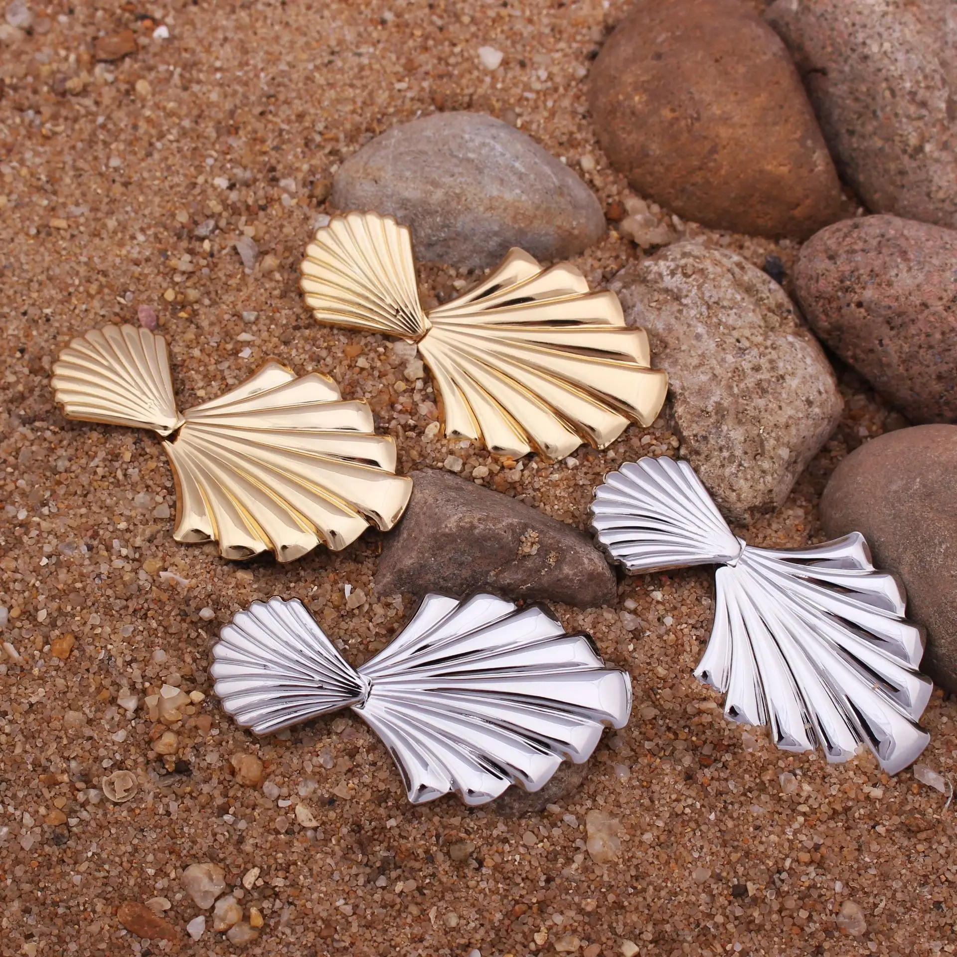 Женские длинные летние серьги в европейском и американском стиле металлические