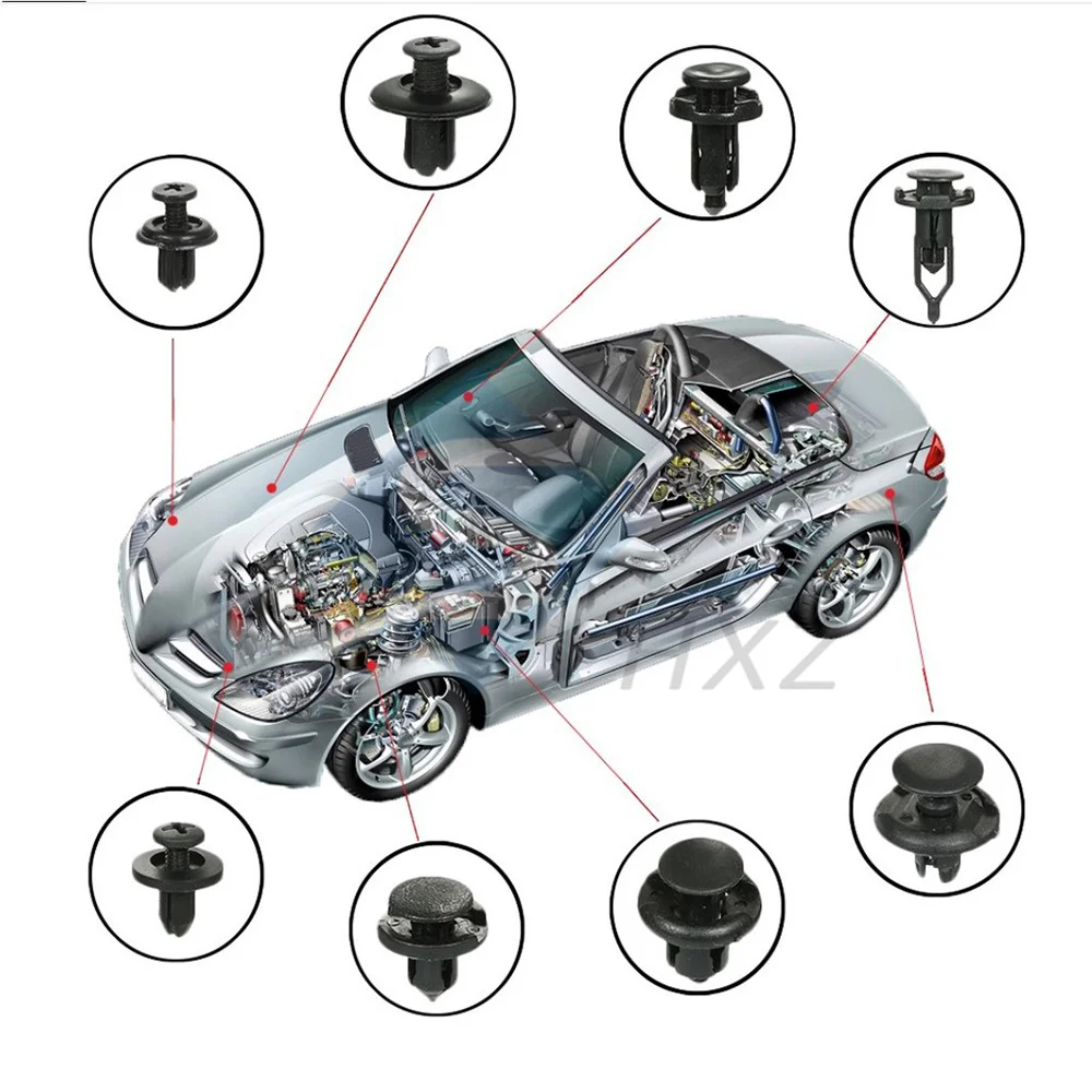 630 шт. автомобильный винт крепежный зажим бампер заклепка дверь крыло Гибридный