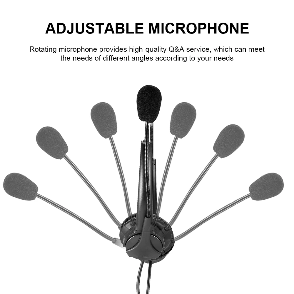 

Wired Headset With Microphone Call Center Telephone Operator Headphone Noise Canceling For Computer Phones Desktop Boxes 2020