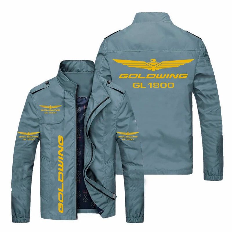 

Весна-Осень 2022, мужская куртка с принтом Honda Gold Wing GL1800, Повседневная ветровка, трендовая куртка-бомбер, куртка для гонок по бездорожью
