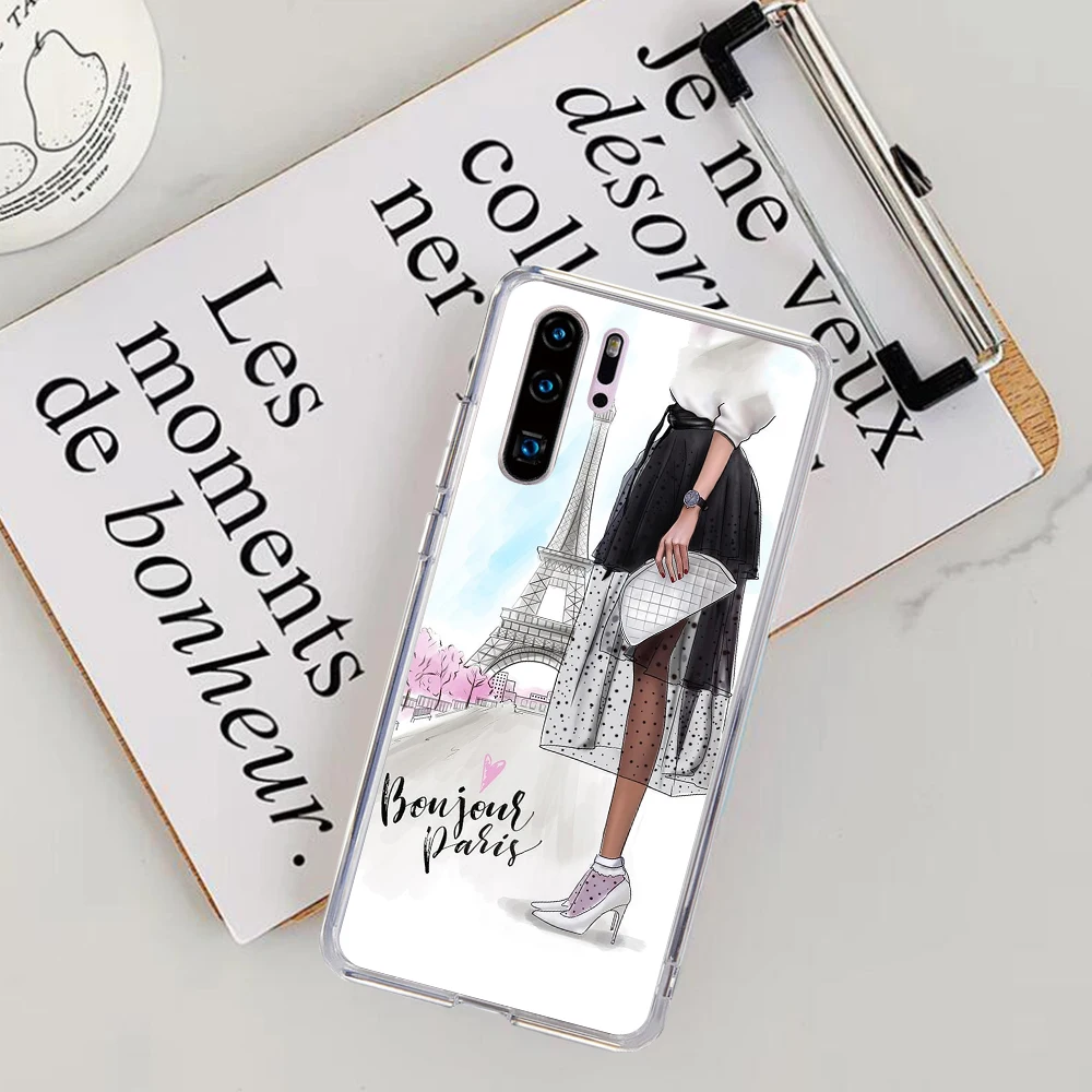 

phone case For Huawei P40 Lite Case P20 P30 Pro P10 Honor 8X 10 20i Mate 20 Lite Luxury fashion hot girl summer funda cover TPU