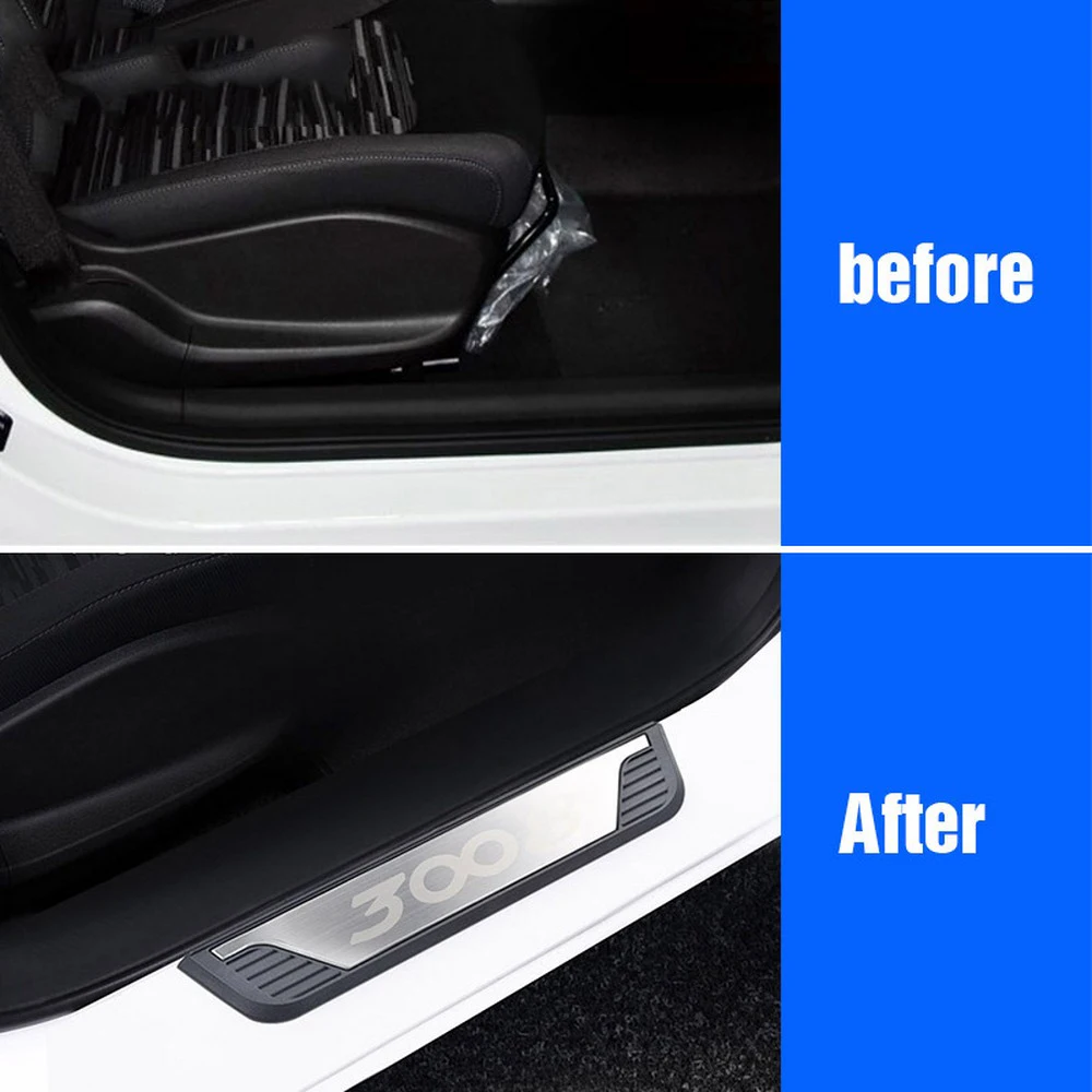 Порог двери автомобиля для Peugeot 3008 чехол с педалью Добро пожаловать Накладка