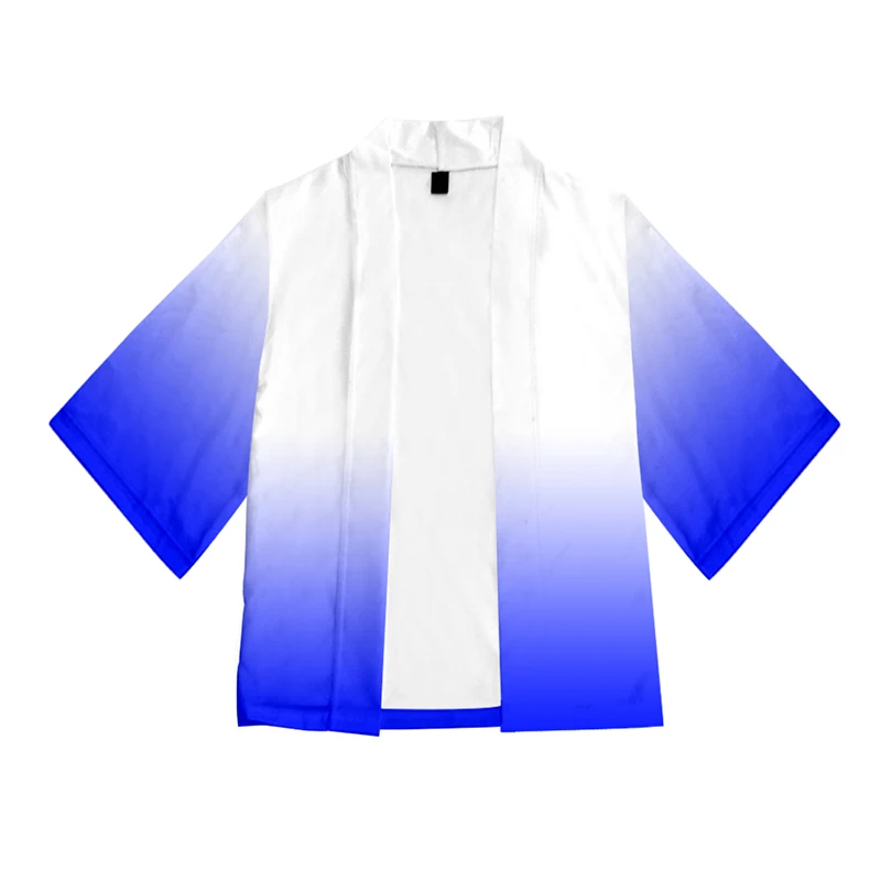 Рубашка-кимоно мужская с градиентным переходом цветов модный уличный костюм в