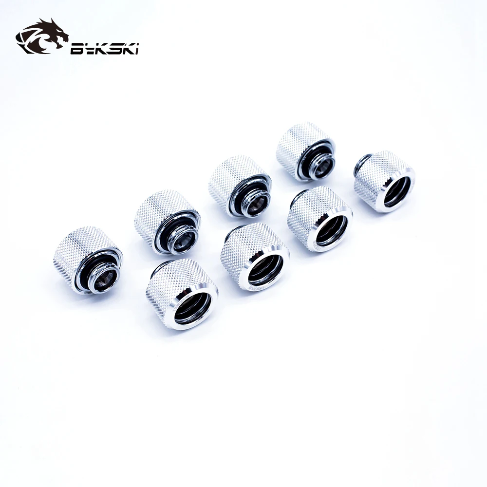 8 шт./лот фитинг для жесткой трубки OD12mm/OD14mm/OD16mm ручной Компрессионный фитинг G1/4' 4 слоя уплотнительное кольцо использовать для PMMA/PETG жесткости трубки - Цвет лезвия: Silver