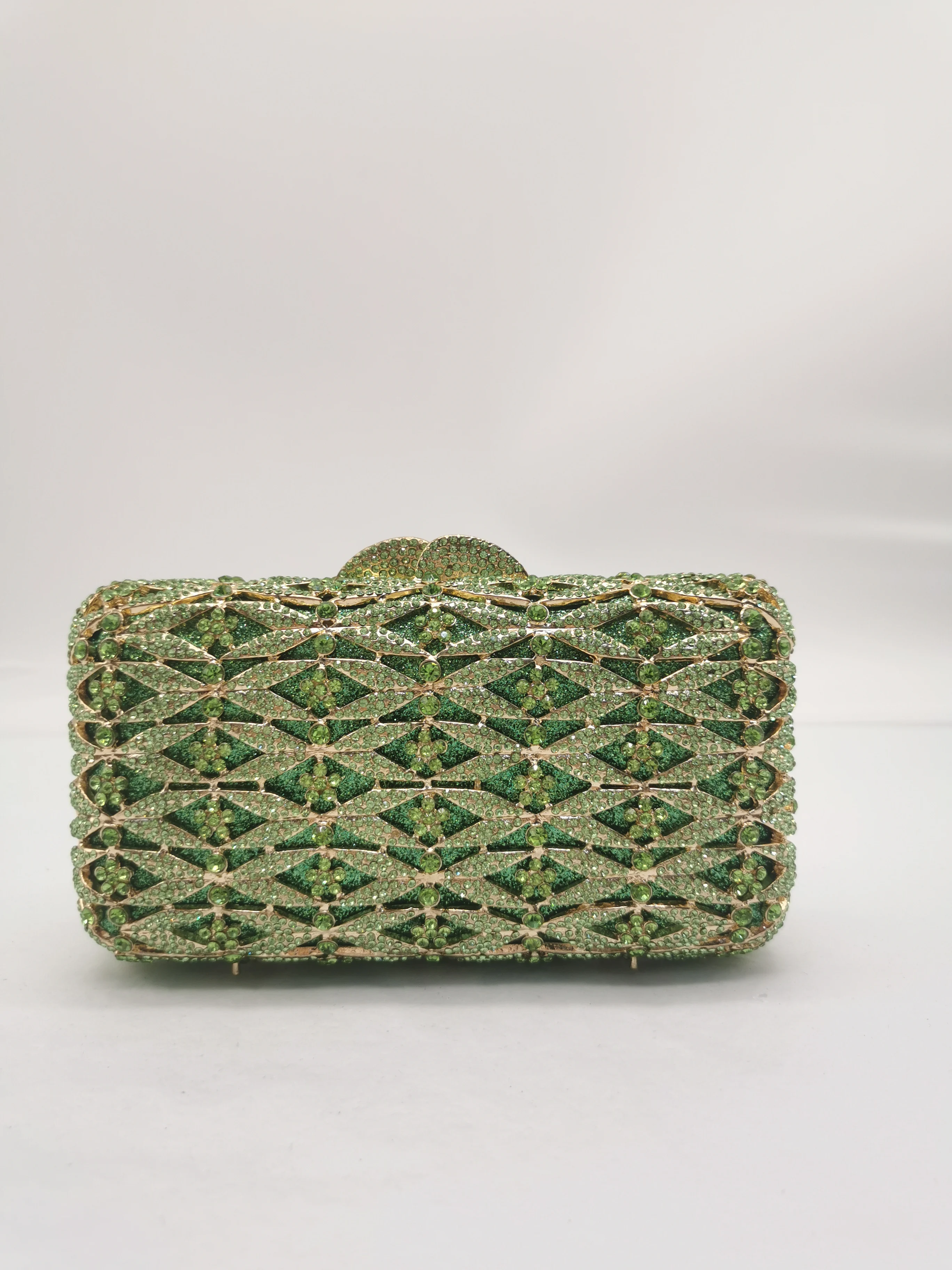 

Green Gold Red Color Fashion Women Party Rhinestone Bag Lady Evening Dinner Purse Bridal Banquet Handbag Female Crystal Clutches