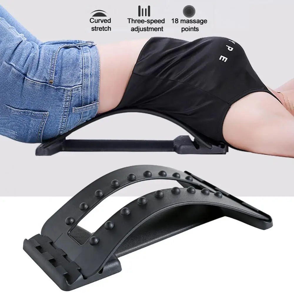 

Fitness Back Massager Stretcher Waist Lumbar Spine Support Pain Relief Corrector fitness беговая дорожка