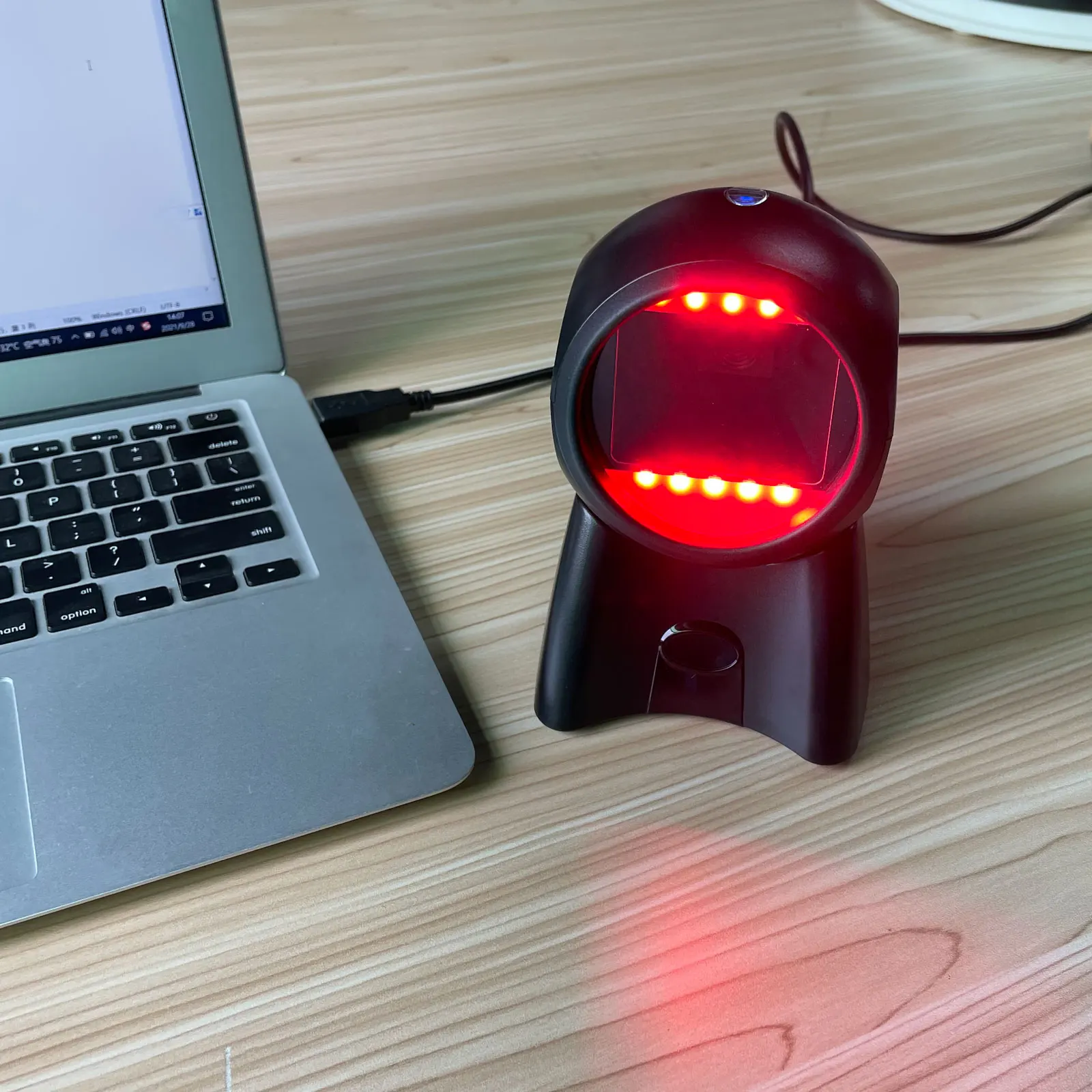 2D сканер штрих-кода Настольная платформа всенаправленный USB-сканер Handsfree 1D QRcode