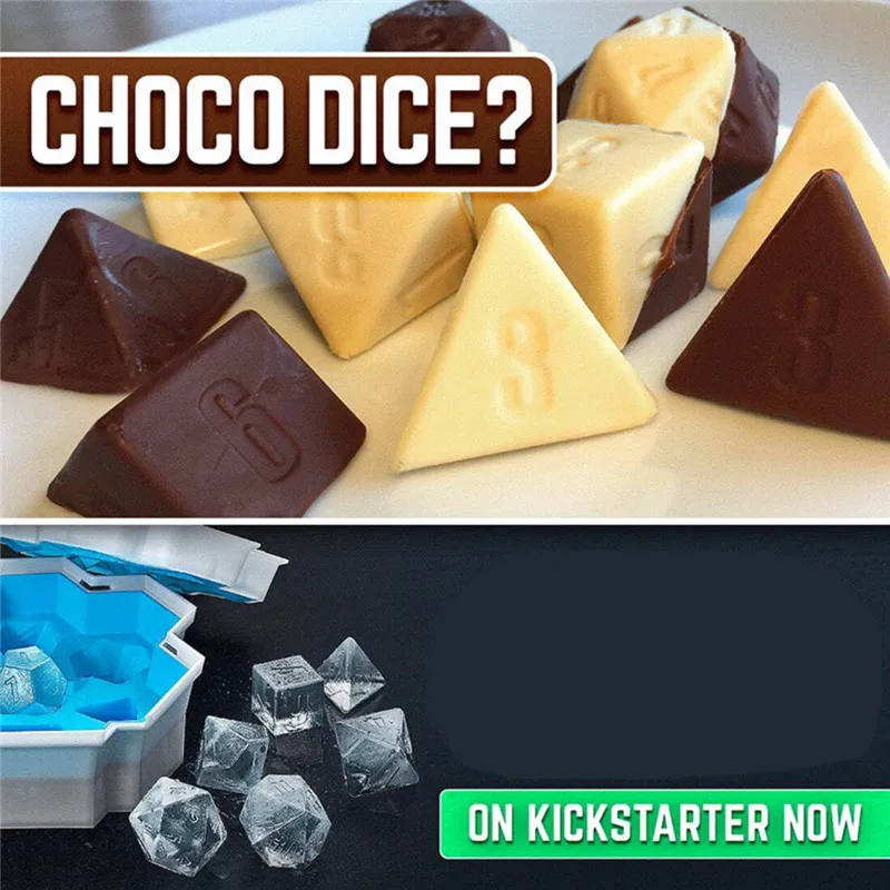 

Ice Dice Cube Tray Shaped 7pcs Ice Cube Mold Food Grade Flexible Silicone Ice Molds For Whiskey Cocktail Dungeons&Dragons