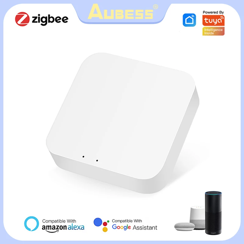 

Aubess Tuya Zigbee Smart Gateway Hub Smart Home Bridge Via Tuya Smart Life APP Remote Control Work With Alexa Google Home
