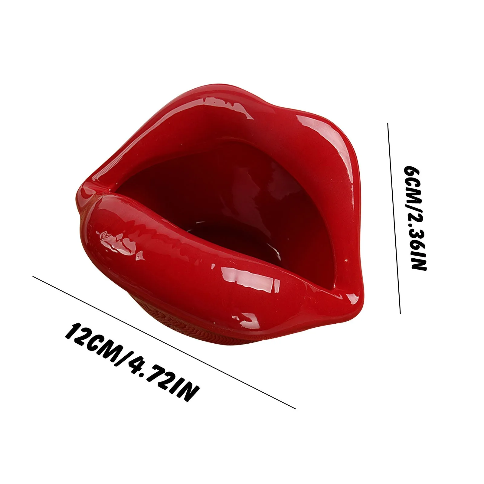 

Creative Cute Cartoon Ashtray Lips Ceramic Ashtray Creative Flower Pot Trendy Mouth Fashion Home Decorations Boyfriend Gift