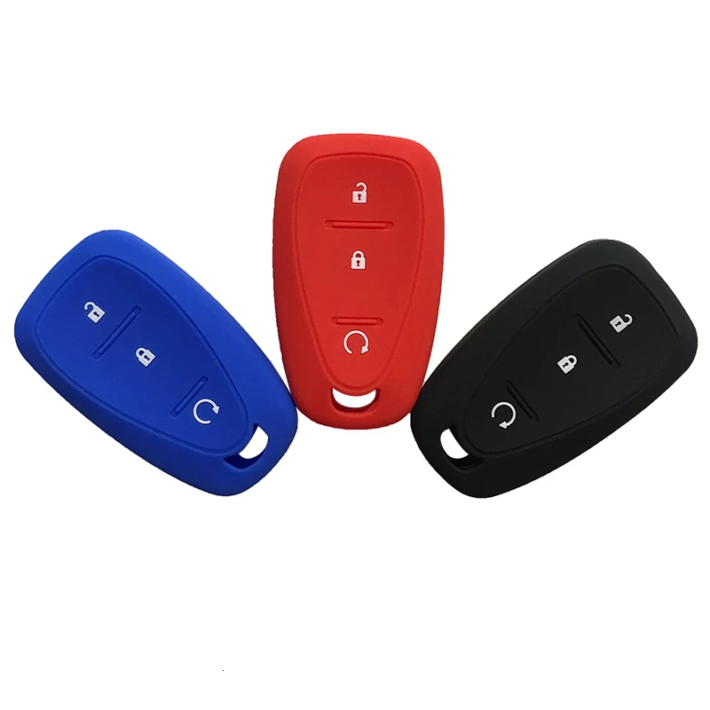 

Silica Gel Fob Key Fob Cover Case Protect Sleeve Shell Hood Holder For Chevrolet Chevy Cruze 3 Button Remote Key-styling