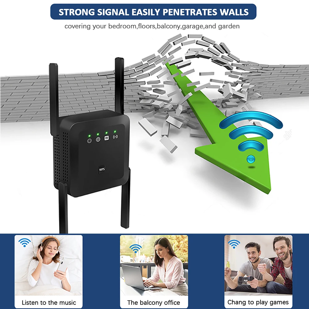 Wi-Fi-роутер TISHRIC с большим радиусом действия гигабитный маршрутизатор повторитель
