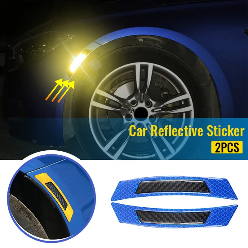 

2 pcs / set Automotive Reflective Warning Tape Automotive Bumper Door Edge Guard Reflective Stripes Safe Reflective Stickers