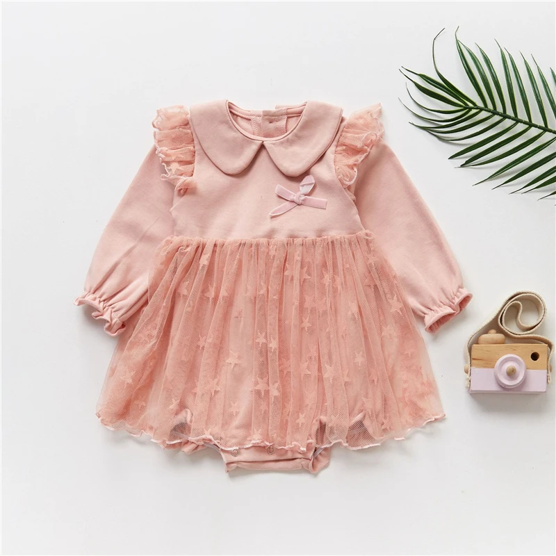 Мягкое дышащее платье принцессы для девочек Осеннее кружевное Сетчатое с