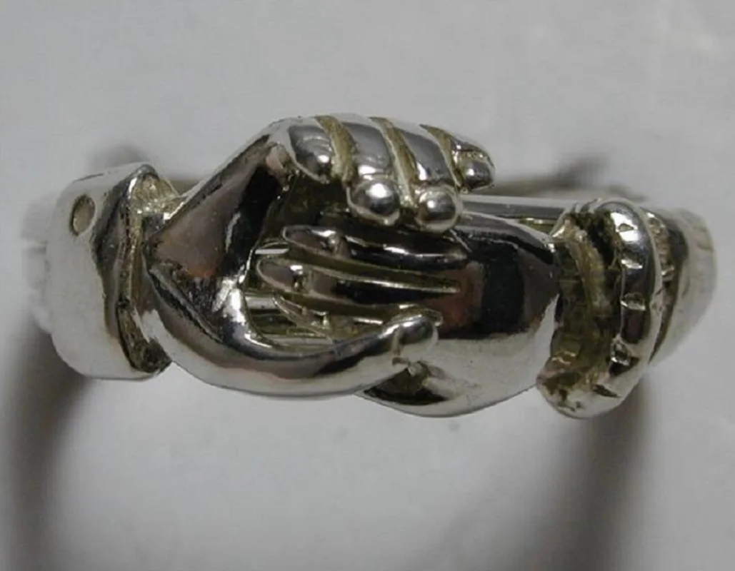 Модное женское кольцо пазл Claddagh с клипсой для женщин серебряного цвета свадебные