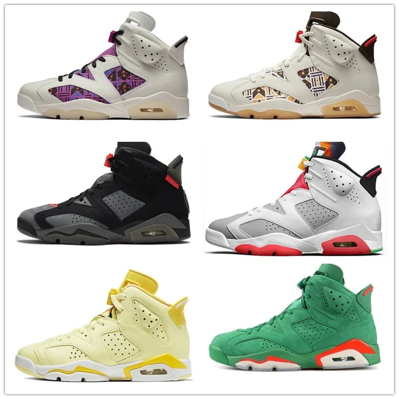 

6s Men Basketball Shoes Hare 6 Rings Mens Dmp Black Infrared Medium Olive Bred Concord 2020 Trainers Sneakers Size 40-47