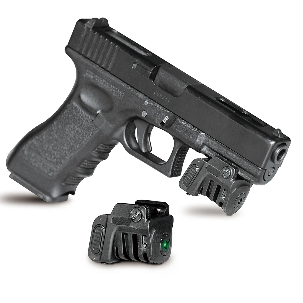 Лазерный пистолет с зарядным устройством Glock 19 зеленый красный Регулируемый