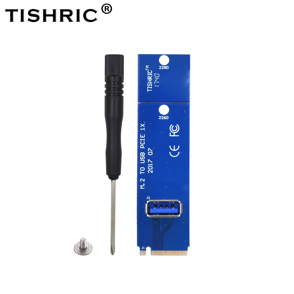 

10 шт. TISHRIC NGFF M.2 на USB 3,0 Pcie Райзер-карта 1x на 16x переключатель, адаптер переводной карты для майнинга биткоинов Litecoin