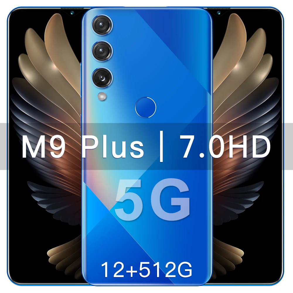 

Galaxy M9 Plus 7.0 Inch Smartphone 5800mAh 5G Network Fingerprint Facial Recognition Unlock Android 10 12G+512GB 5G Mobile Phone