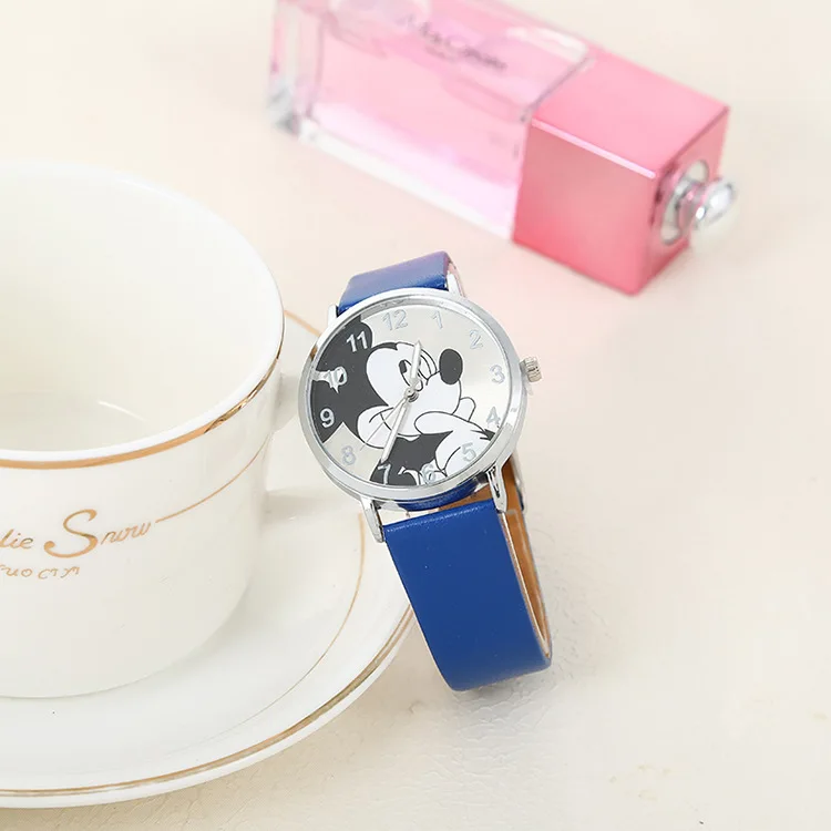 Disney Lovely Mickey mouse Children's Watches Girls Boys Gift Children Quartz Wristwatches Kids Watch Clock birthday gifts