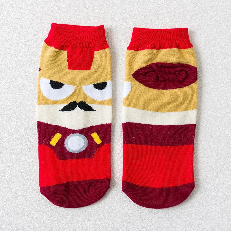 Носки мужские с героями мультфильмов нейлоновые Смешные невидимые короткие