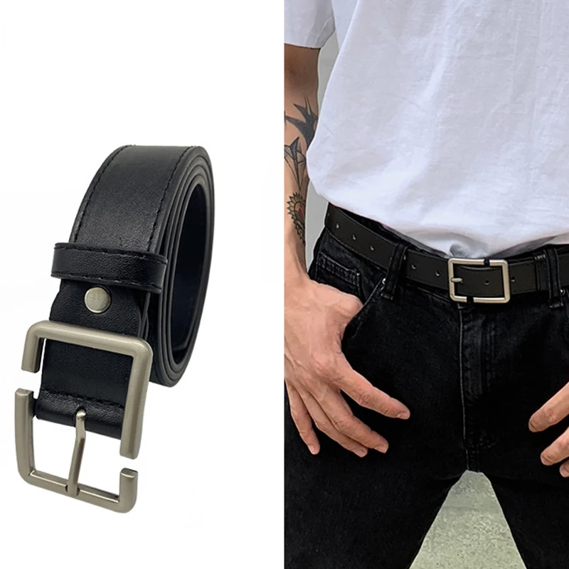 

Men's Belt New Casual Men's Pants Belt Student Trend Korean Fashion Street Trend Outdoor Youth Wild Design Belt Wear-Resistant