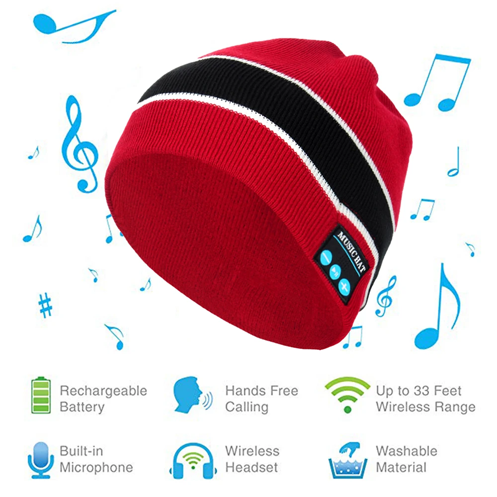 MZ016 BT5.0 подключение музыка вязаная шапка Зимняя Теплая мужская и женская один