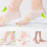 solid silicone insoles hard wearing insoles for the feet unisex invisible height increase socks anti slippery heel pads hot