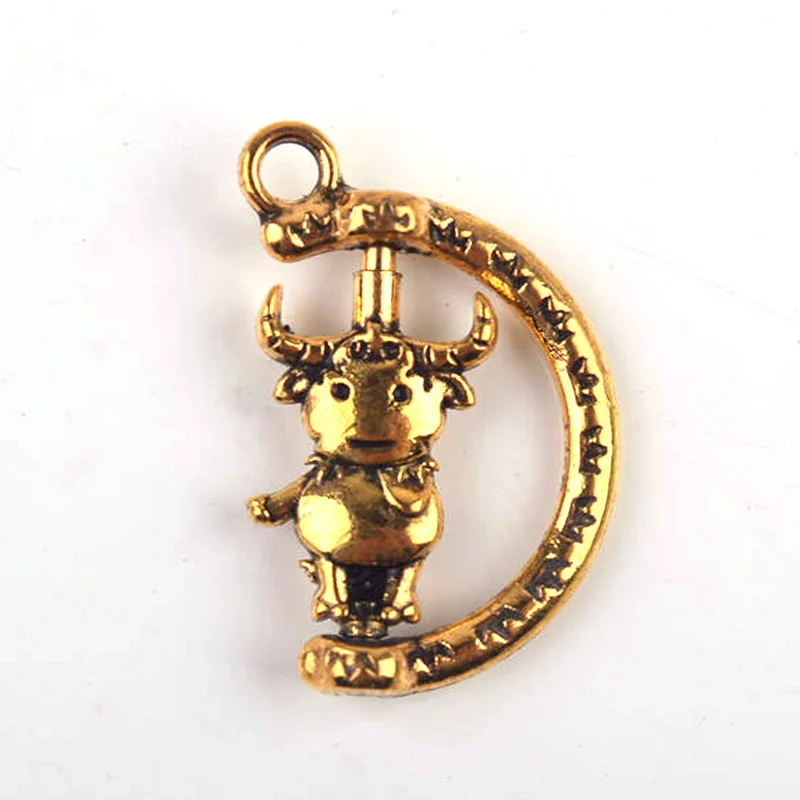 Металлическая вращающаяся подвеска бык цепочка для ключей браслет ожерелье