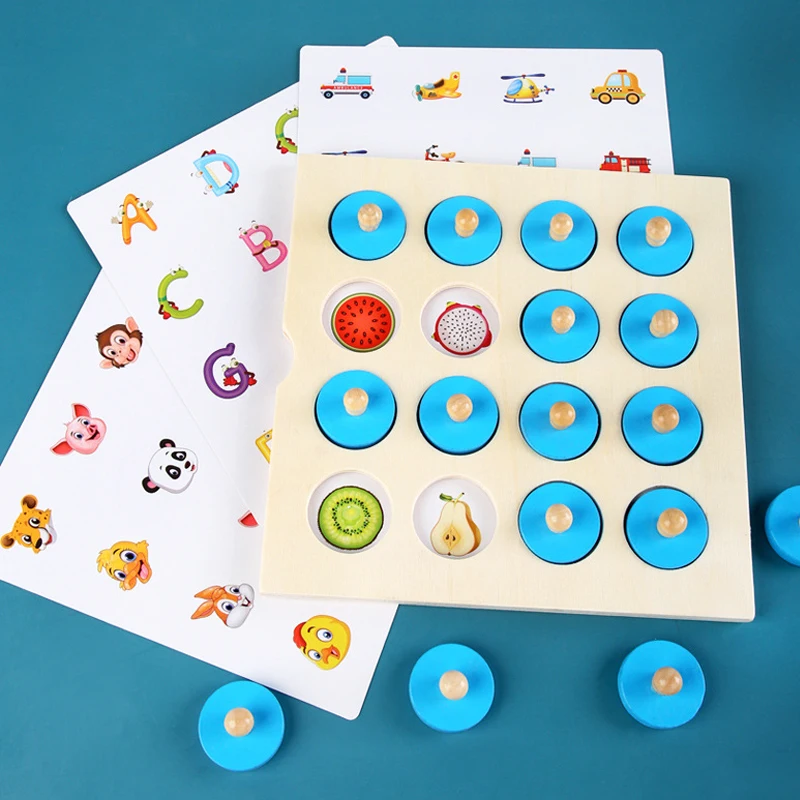 

Детские развивающие игрушки Монтессори, деревянные шахматы с памятью, 3D деревянные головоломки, настольная игра, учебные пособия для детей дошкольного возраста