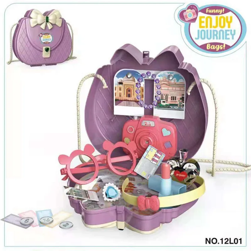 

Children's simulation play house makeup accessories candy medical tools play house shoulder bag gift toy four colors