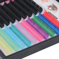 20 rows 11 colors individual eyelash extension 0 07mm cd curl faux mink eye lashes soft volume eyelashes cilias makeup tool