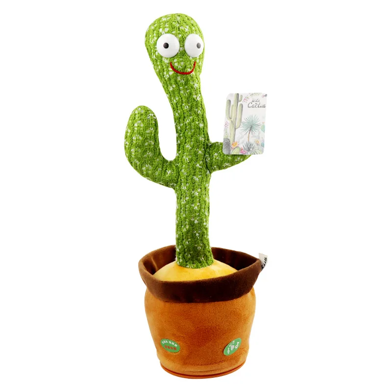 

2021 NEW Electric Singing Cactus Toy Rechargeable Singing Recording Luminous Cactus Pot Plush Plant Toy Gift For Children