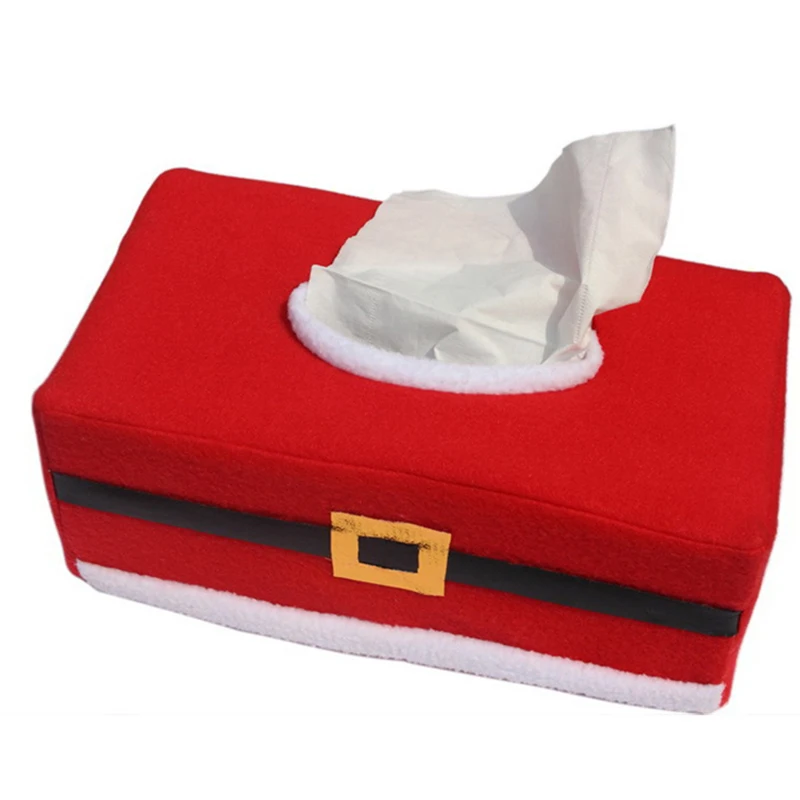 Веселая Рождественская тканевая коробка волшебная бумажная для салфеток