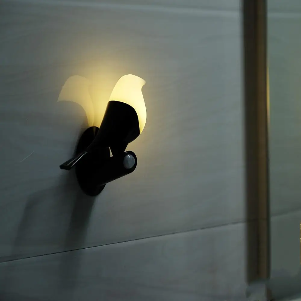 Креативный светильник с датчиком ночной лампы перезаряжаемый в форме птицы