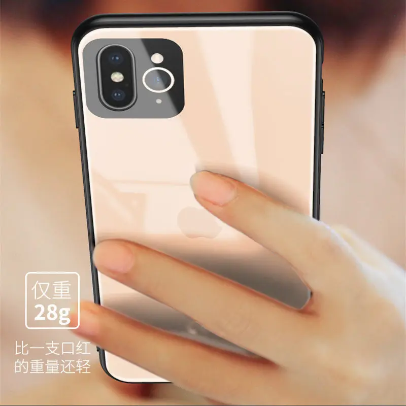 Case For iPhone X XR XS MAX Second Change to XI 11 Pro 2019 Tempered Glass Hard PC Shockproof IPhone 10 Transparent Cover | Мобильные