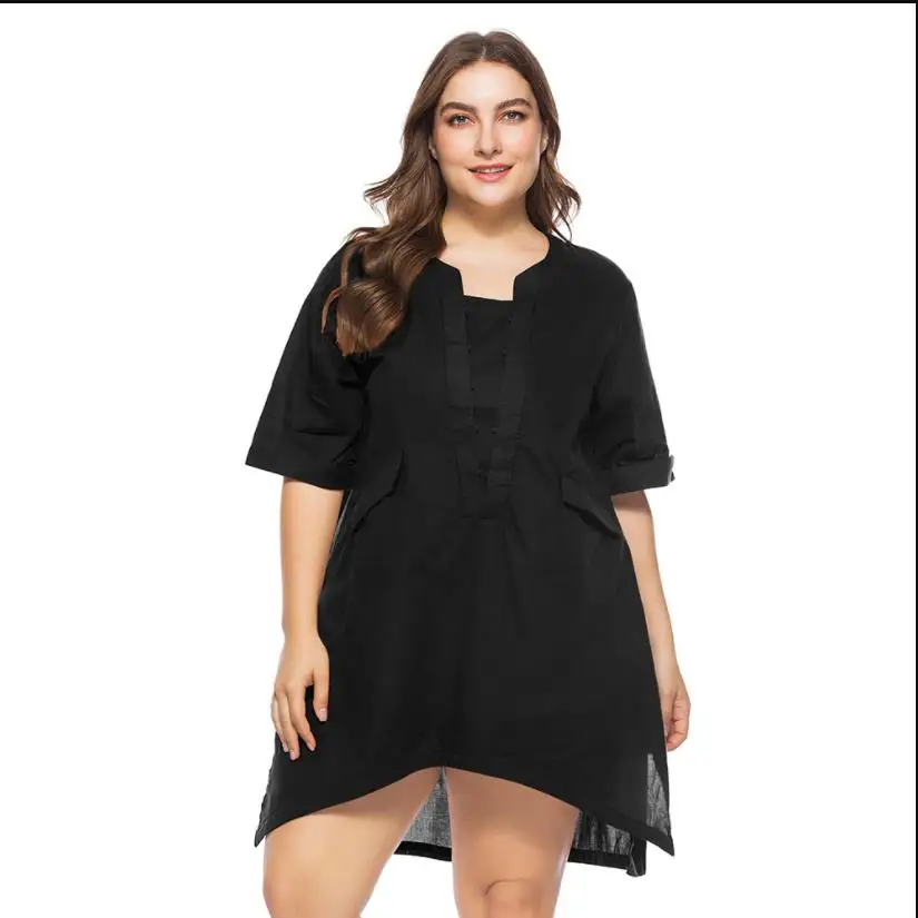 Большие женские рубашки 2020 белая женская блузка Топы Женские однотонные