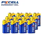 Аккумуляторы PKCELL, 9 В, 6F22, 9 В, для электроники, 12 шт.