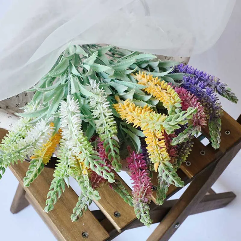 Искусственные цветы ремесла Salvia Officinalis поддельные зеленые домашние декоративные