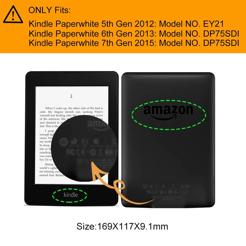 Magnatic чехол для Kindle Paperwhite 1 2 3 DP75SDI EY21 2012 5th 2013 6th 2015 7th Generation Smart Cover Funda Auto Wake Sleep |