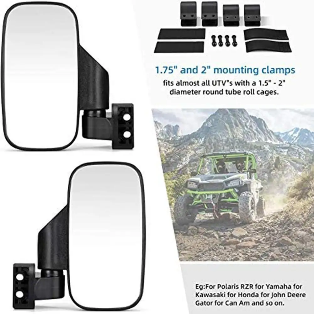 

Rear View Rearview Mirrors Side Mirrors With Mounting Clamp Shockproof Universal