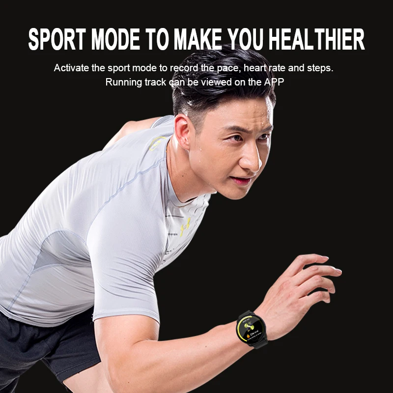 Longet новейший K9 SmartWatch цветной сенсорный экран с пульсометром отслеживание активности сообщения уведомления спортивный браслет для бега