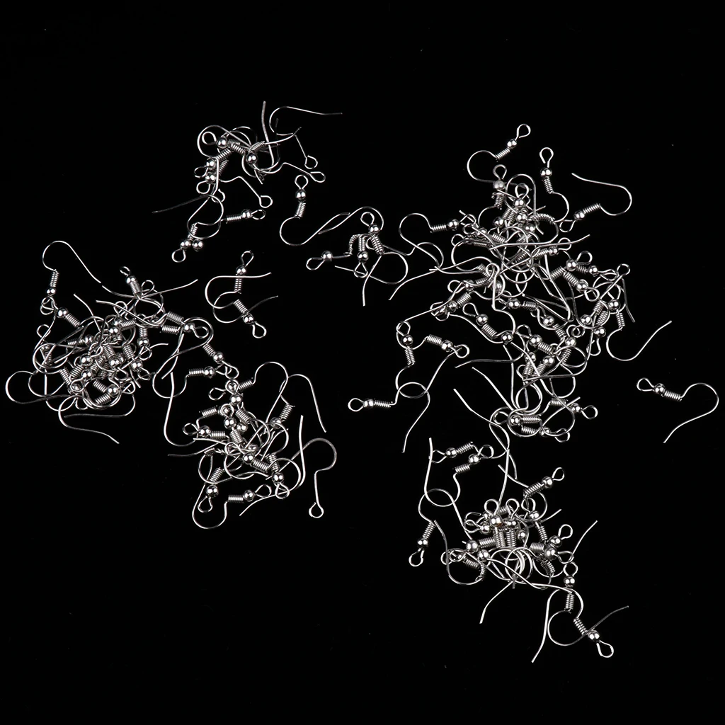 100 пар пустых крючков для сережек крючок ушей фурнитура поделок подвески