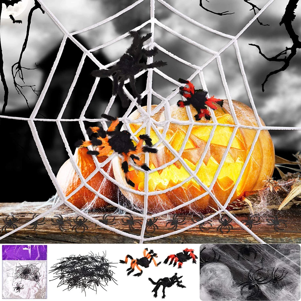 Halloween Simulation Spider Web Decoration Horror Haunted House Bar Party Supplies Trick Novelty Toy #20 | Игрушки и хобби