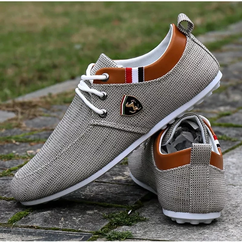 

Summer Breathable Driving Shoes Men's Light Casual Shoes Zapatos De Hombre Breathable Canvas Loafers New Flat Sneakers Men