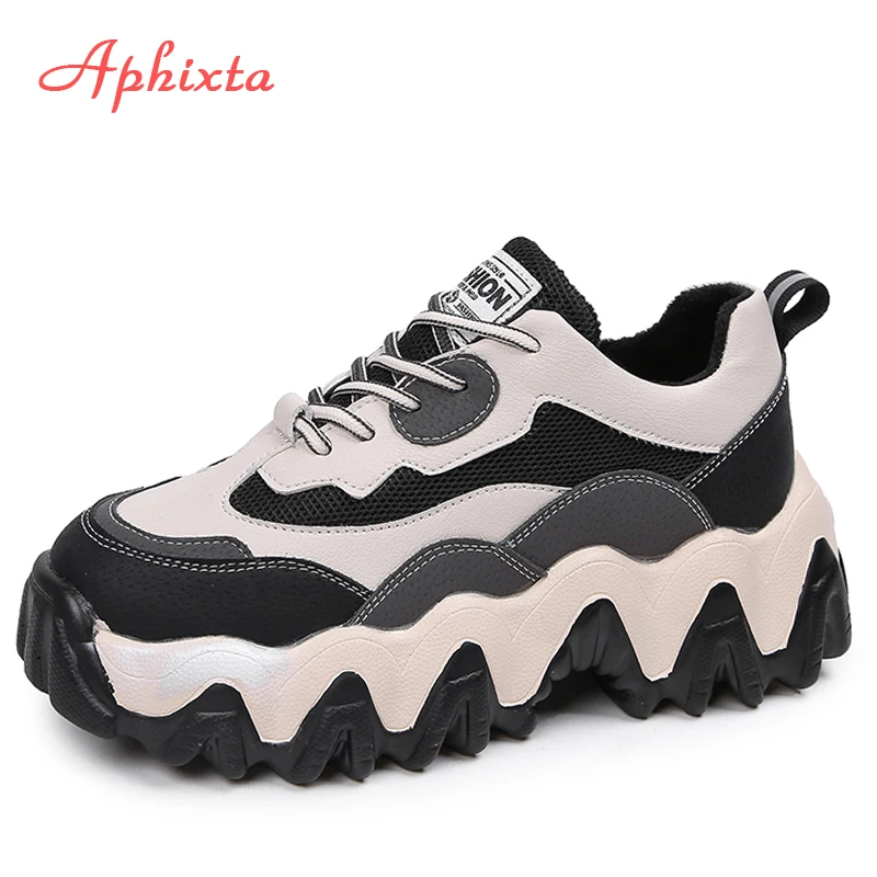 Кроссовки Aphixta женские на платформе увеличивающие рост массивная подошва модные