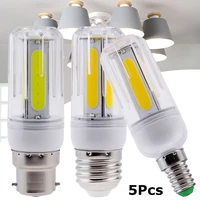 5Pcs LED COB Corn Light Bulbs E27 E26 E14 E12 B22 Lamps 220V 110V 12W 16W Bright White Ampoule Bombilla for Home House Bedroom