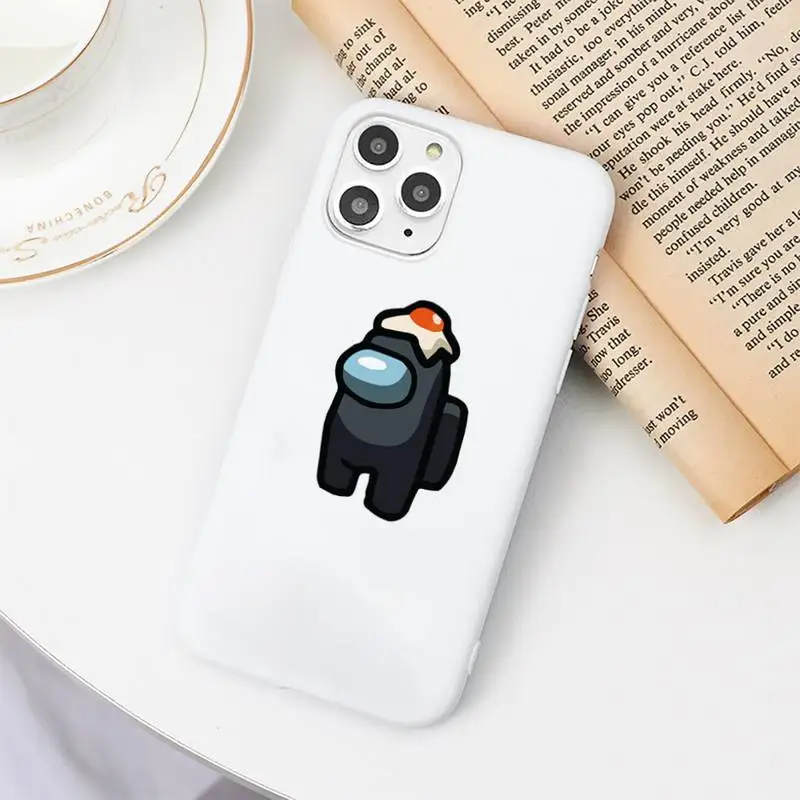 

Among Us Game Phone Case Candy Color White for iPhone 11 pro XS MAX 8 7 6 6S Plus X 5S SE 2020 XR
